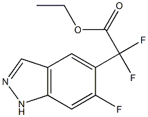 ethyl 2,2-difluoro-2-(6-fluoro-1H-indazol-5-yl)acetate 구조식 이미지