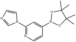2-(1H-imidazol-1-yl)-4-(4,4,5,5-tetramethyl-1,3,2-dioxaborolan-2-yl)pyridine 구조식 이미지