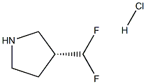 (R)-3-(difluoromethyl)pyrrolidine hydrochloride Structure