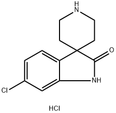 6-Chlorospiro[indoline-3,4'-piperidin]-2-one hydrochloride 구조식 이미지
