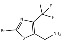 (2-bromo-4-(trifluoromethyl)thiazol-5-yl)methanamine 구조식 이미지