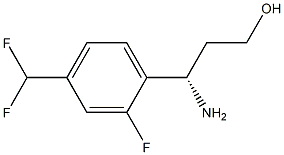 (3S)-3-AMINO-3-[4-(DIFLUOROMETHYL)-2-FLUOROPHENYL]PROPAN-1-OL Structure