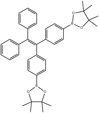 2,2'-((2,2-diphenylethene-1,1-diyl)bis(4,1-phenylene))bis(4,4,5,5-tetramethyl-1,3,2-dioxaborolane) 구조식 이미지
