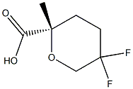 (S)-5,5-difluoro-2-methyltetrahydro-2H-pyran-2-carboxylic acid Structure