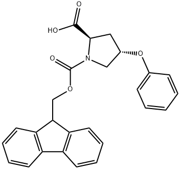 (4S)-Fmoc-4-phenoxy-D-proline Structure