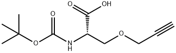 (S)-2-tert-Butoxycarbonylamino-3-prop-2-ynyloxy-propionic acid 구조식 이미지