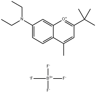 2-(tert-butyl)-7-(diethylamino)-4-methylchromenylium tetrafluoroborate Structure