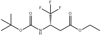 ethyl (S)-3-((tert-butoxycarbonyl)amino)-4,4,4-trifluorobutanoate Structure