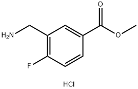 methyl 3-(aminomethyl)-4-fluorobenzoate hydrochloride Structure