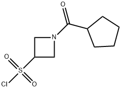 1-cyclopentanecarbonylazetidine-3-sulfonyl chloride 구조식 이미지