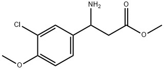 METHYL 3-AMINO-3-(3-CHLORO-4-METHOXYPHENYL)PROPANOATE Structure