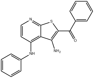 (3-amino-4-anilinothieno[2,3-b]pyridin-2-yl)(phenyl)methanone 구조식 이미지