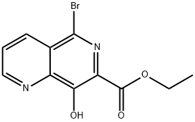 1,6-Naphthyridine-7-carboxylic acid, 5-bromo-8-hydroxy-, ethyl ester Structure