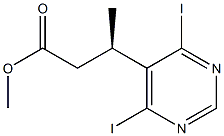 methyl (R)-3-(4,6-diiodopyrimidin-5-yl)butanoate 구조식 이미지