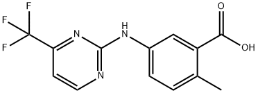 2-methyl-5-((4-(trifluoromethyl)pyrimidin-2-yl)amino)benzoic acid 구조식 이미지