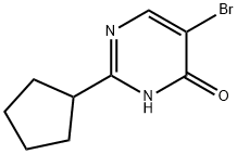 5-Bromo-4-hydroxy-2-(cyclopentyl)pyrimidine 구조식 이미지