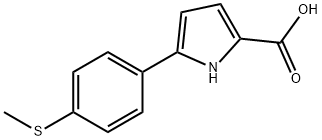 5-(4-(methylthio)phenyl)-1H-pyrrole-2-carboxylic acid 구조식 이미지