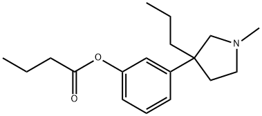 Butanoic acid, 3-(1-methyl-3-propyl-3-pyrrolidinyl)phenyl ester 구조식 이미지