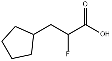 3-cyclopentyl-2-fluoropropanoic acid 구조식 이미지