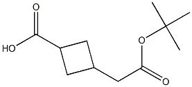 3-[2-(tert-butoxy)-2-oxoethyl]cyclobutane-1-carboxylic acid 구조식 이미지