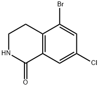 5-bromo-7-chloro-1,2,3,4-tetrahydroisoquinolin-1-one 구조식 이미지