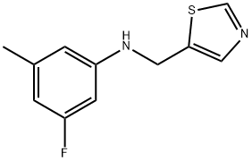 5-Thiazolemethanamine, N-(3-fluoro-5-methylphenyl)- 구조식 이미지