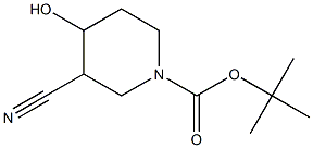 tert-butyl 3-cyano-4-hydroxypiperidine-1-carboxylate Structure