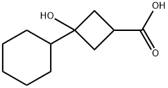 3-cyclohexyl-3-hydroxycyclobutane-1-carboxylic acid 구조식 이미지