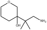 3-(1-amino-2-methylpropan-2-yl)oxan-3-ol Structure