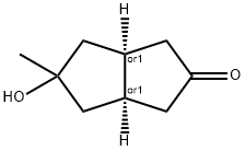 (3aR,5s,6aS)-5-hydroxy-5-methylhexahydropentalen-2(1H)-one Structure