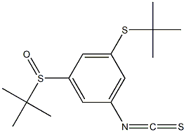 1-tert-butylsulfanyl-3-isothiocyanato-5-(2-methylpropane-2-sulfinyl)benzene 구조식 이미지