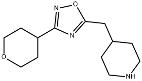 4-{[3-(oxan-4-yl)-1,2,4-oxadiazol-5-yl]methyl}piperidine 구조식 이미지