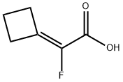 2-cyclobutylidene-2-fluoroacetic acid Structure