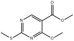 5-Pyrimidinecarboxylic acid, 4-methoxy-2-(methylthio)-, methyl ester 구조식 이미지