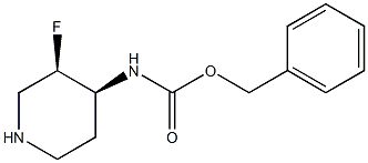 benzyl ((3R,4S)-3-fluoropiperidin-4-yl)carbamate Structure