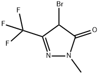 4-bromo-1-methyl-3-(trifluoromethyl)-4,5-dihydro-1H-pyrazol-5-one Structure