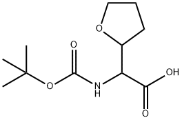 2-{[(tert-butoxy)carbonyl]amino}-2-(oxolan-2-yl)acetic acid 구조식 이미지