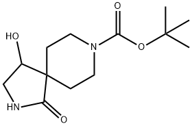 tert-Butyl 4-hydroxy-1-oxo-2,8-diazaspiro[4.5]decane-8-carboxylate Structure