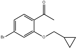 1-(4-Bromo-2-cyclopropylmethoxyphenyl)-ethanone 구조식 이미지
