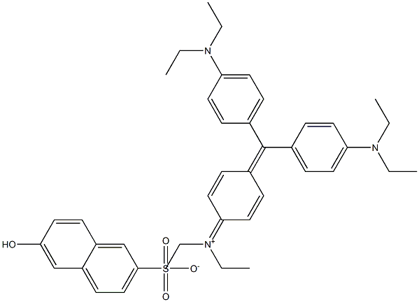 4-{bis[4-(diethylamino)phenyl]methylidene}-N,N-diethylcyclohexa-2,5-dien-1-iminium 6-hydroxynaphthalene-2-sulfonate Structure