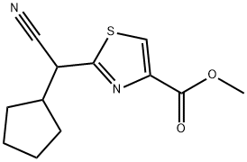 methyl 2-[cyano(cyclopentyl)methyl]-1,3-thiazole-4-carboxylate Structure