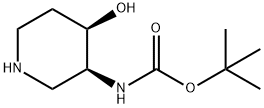 tert-butyl N-[(3S,4R)-4-hydroxypiperidin-3-yl]carbamate 구조식 이미지