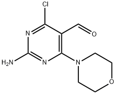 2-AMINO-4-CHLORO-6-MORPHOLIN-4-YLPYRIMIDINE-5-CARBALDEHYDE Structure