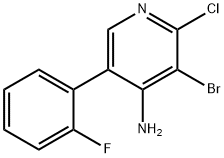 4-Amino-2-chloro-3-bromo-5-(2-fluorophenyl)pyridine Structure