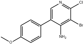 4-Amino-2-chloro-3-bromo-5-(4-methoxyphenyl)pyridine Structure