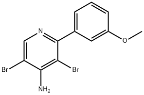 4-Amino-3,5-dibromo-2-(3-methoxyphenyl)pyridine Structure