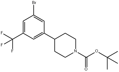 3-Trifluoromethyl-5-(N-Boc-piperidin-4-yl)bromobenzene Structure