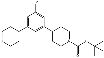 3-(4-Tetrahydropyranyl)-5-(N-Boc-piperidin-4-yl)bromobenzene Structure