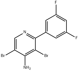 4-Amino-3,5-dibromo-2-(3,5-difluorophenyl)pyridine Structure