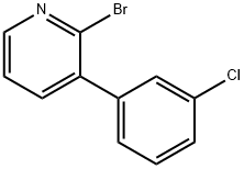 2-BROMO-3-(3-CHLOROPHENYL)PYRIDINE Structure